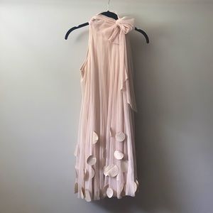 Ryu Beige Trapeze Formal Dress Small